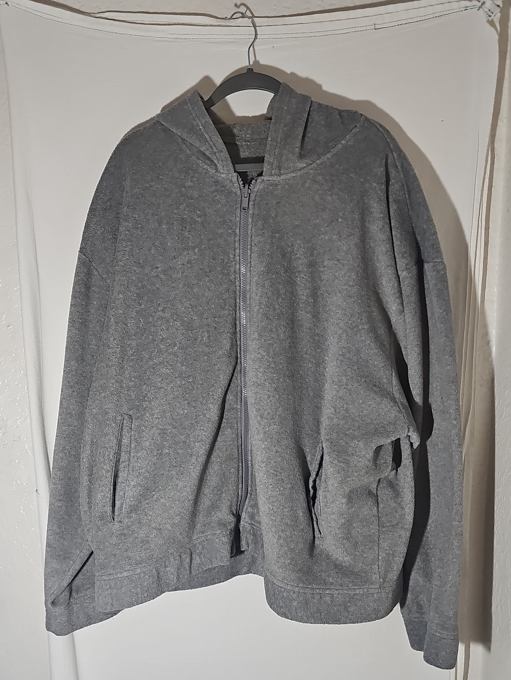 Faded Glory Men's Gray Zip-Up Hoodie Sweater